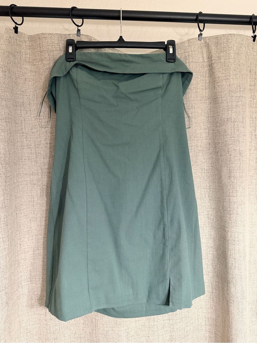 bp Sage Green Strapless Mini Dress